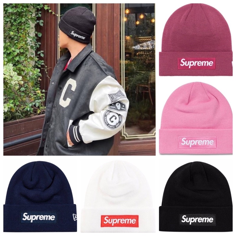 Supreme x New Era box logo beanie針織帽| 蝦皮購物