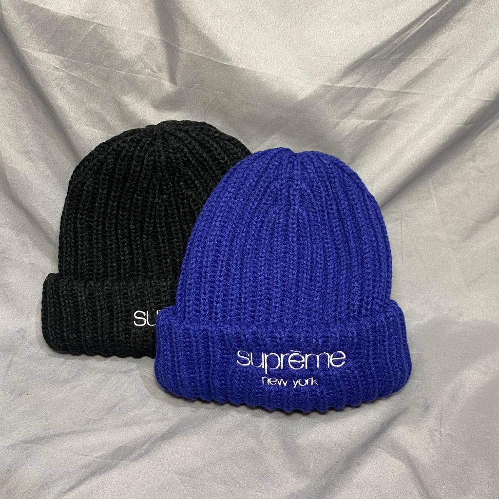 Faithful】SUPREME CLASSIC LOGO Ribbed Beanie 【FW23BN90】厚針織毛