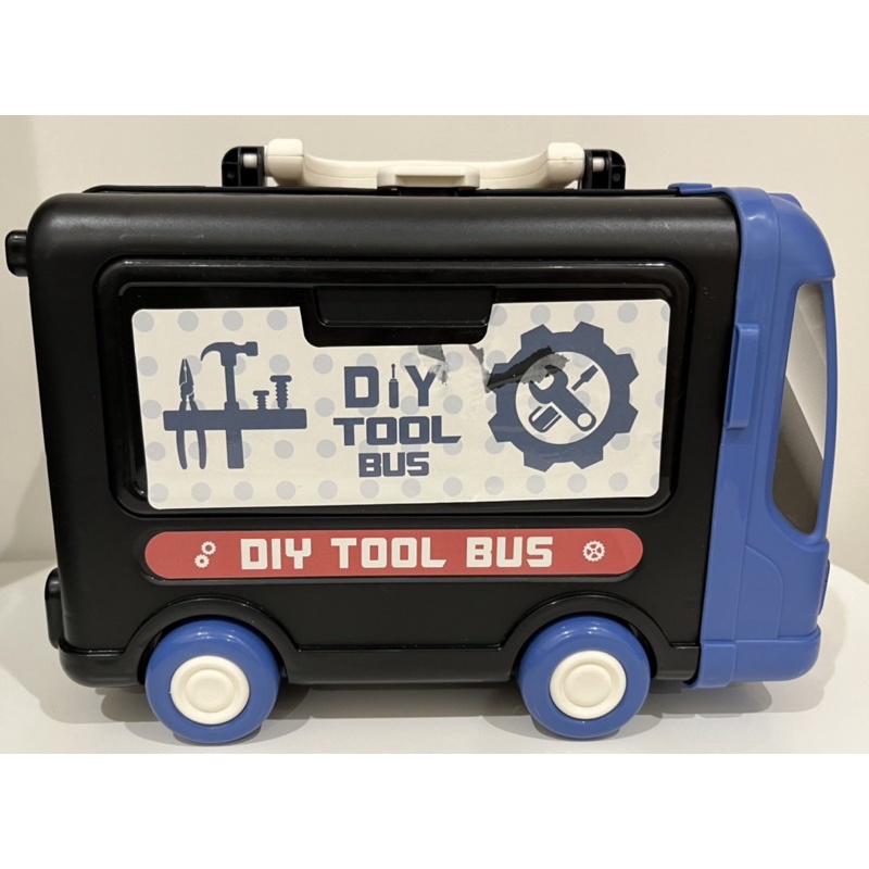 （二手）Multifunctional 3 in 1 DIY Tool Screw Bus 家家玩具 工程巴士車 | 蝦皮購物