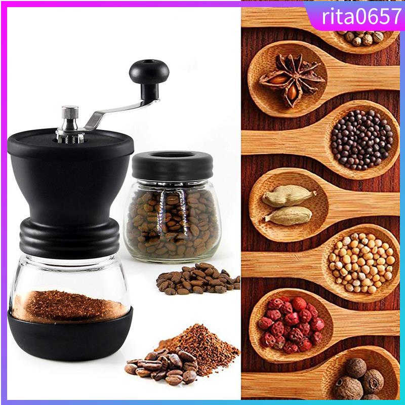 Manual Coffee Grinder With Ceramic Burrs, Hand Coffee Mill W | 蝦皮購物