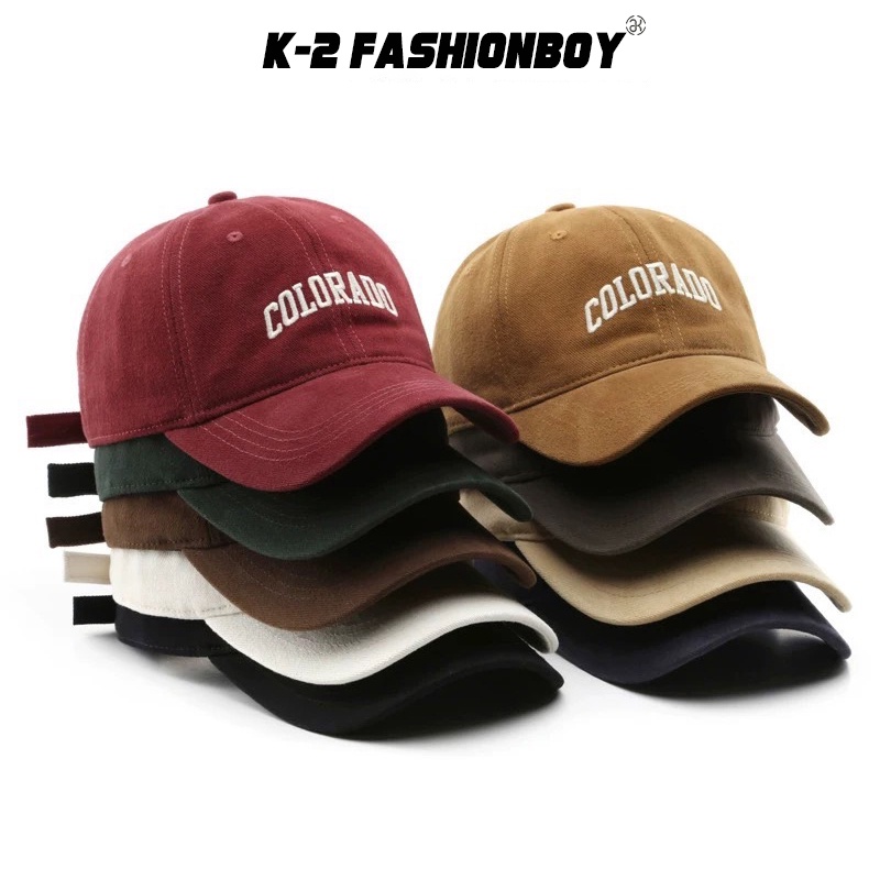 K-2】COLORADO 刺繡磨毛水洗老帽電繡老帽棒球帽情侶穿搭帽子多色K2 帽 