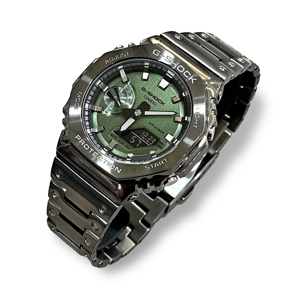 G-SHOCK】GM-2100B-3A CASIO 農家橡樹改GM-B2100金屬款/45mm【第一鐘錶