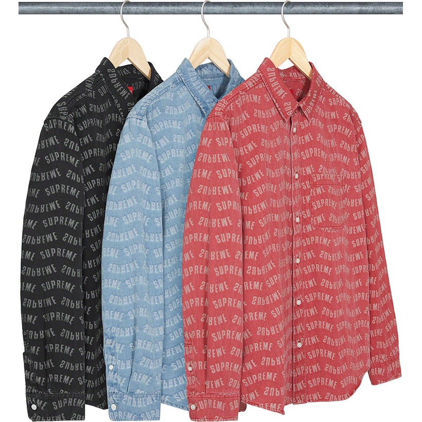 Supreme 2022 S/S 春夏Arc Jacquard Denim Shirt 單寧襯衫| 蝦皮購物