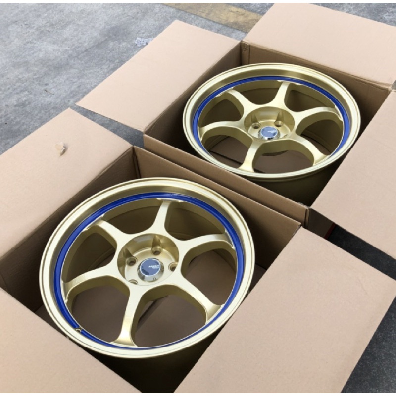 類 RG 款 ADVAN 式樣 18吋 5/114.3 5/120 前後配 金色 白色 JDM 六爪 內凹 | 蝦皮購物