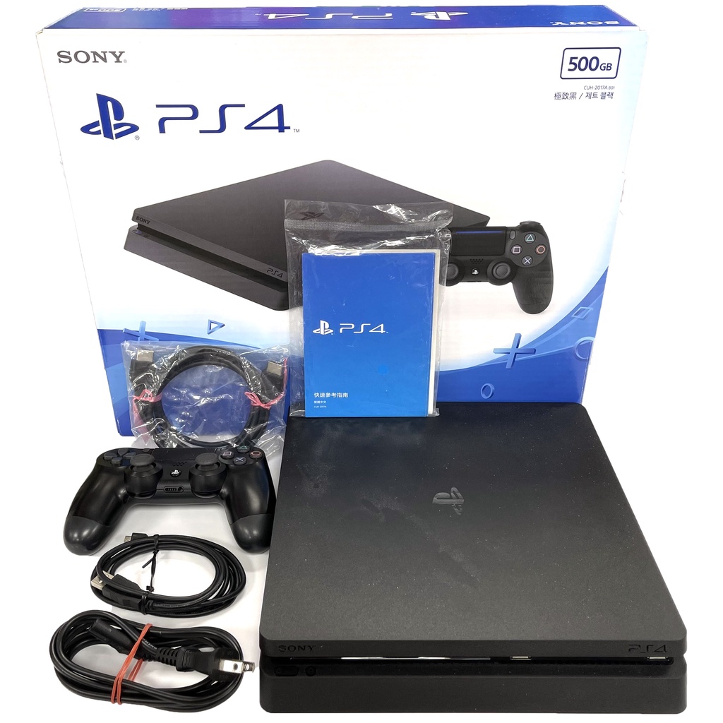 二館【PS4主機】 薄型 2017A 500G極致黑色Slim薄機 【中古二手商品】台中星光電玩