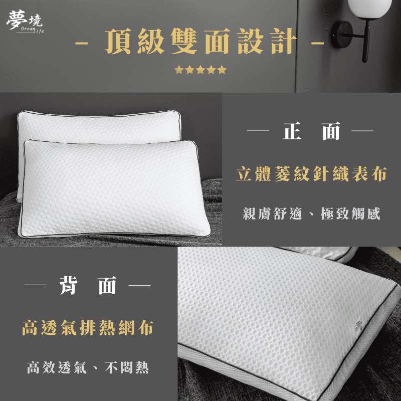 夢境】6D立體獨立筒枕石墨烯獨立筒枕台灣製/枕頭/枕芯/乳膠枕