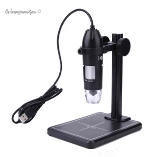 1600X 專業 USB 數位顯微鏡 8 個 LED 2MP 電子顯微鏡內窺鏡變焦相機放大鏡升降支架適配器 [Warmf