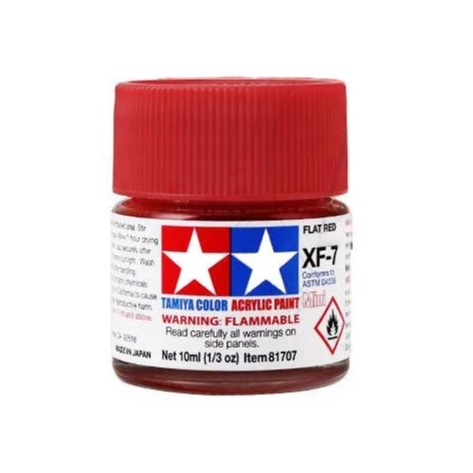 TAMIYA 田宮 水性壓克力漆 XF-7 消光紅色 10ml 貨號XF7 | 蝦皮購物
