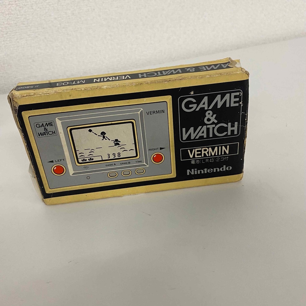 【玩具王國】 《掌上型遊戲機》｜任天堂 GAME＆WATCH VERMIN MT-03 #5800 日本製 盒損 二手 | 蝦皮購物