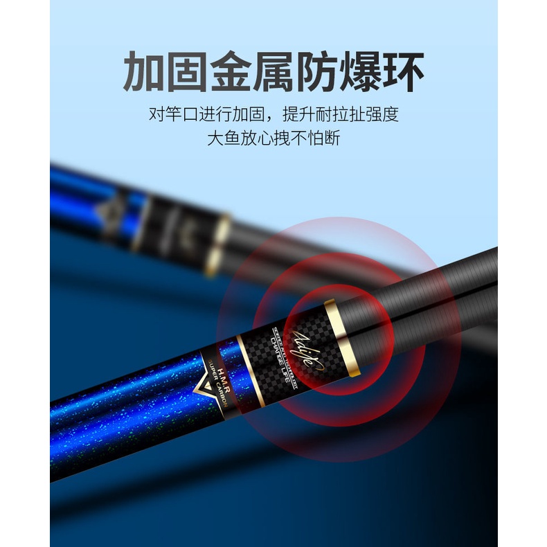 進口魚竿手竿9/10/11/12/13/15米超輕硬古早釣魚竿打窩竿炮竿