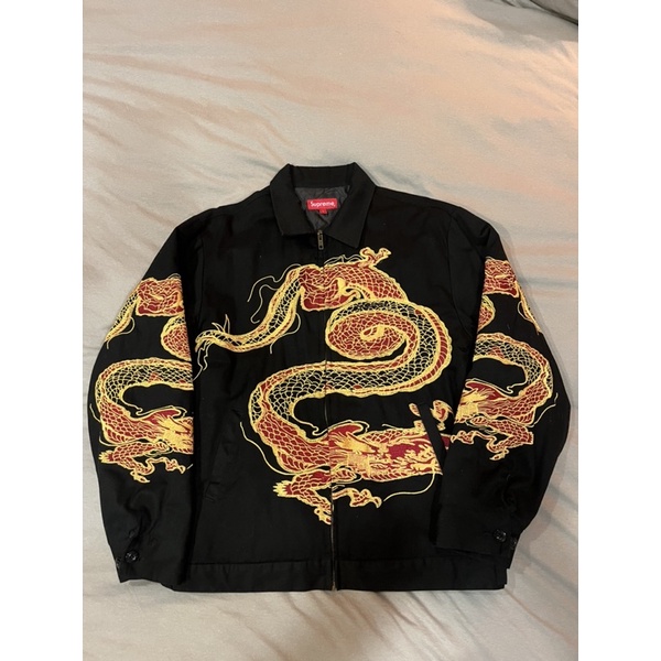 稀有絕版訂製品」Supreme FW18 Dragon Work Jacket 金龍外套| 蝦皮購物