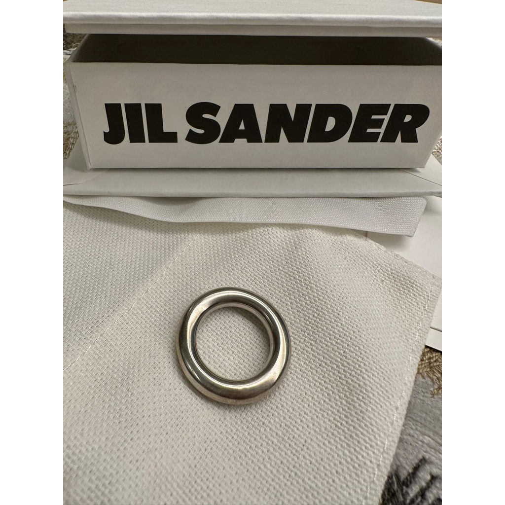 JIL SANDER anello classic ring M號經典款戒指銀| 蝦皮購物