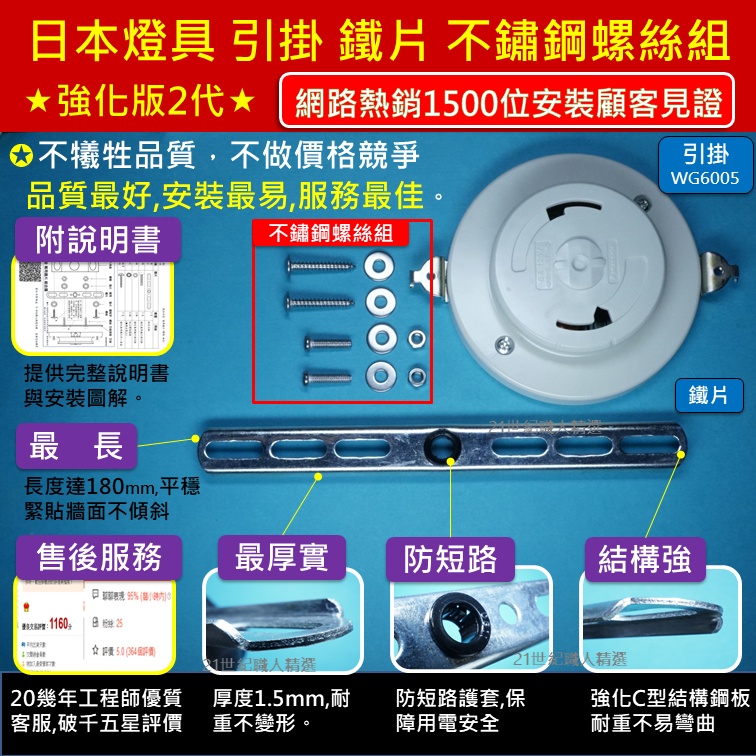 現貨】萬用鐵片厚度1.5mm強化版2代國際牌WG6005W引掛不鏽鋼螺絲組吸