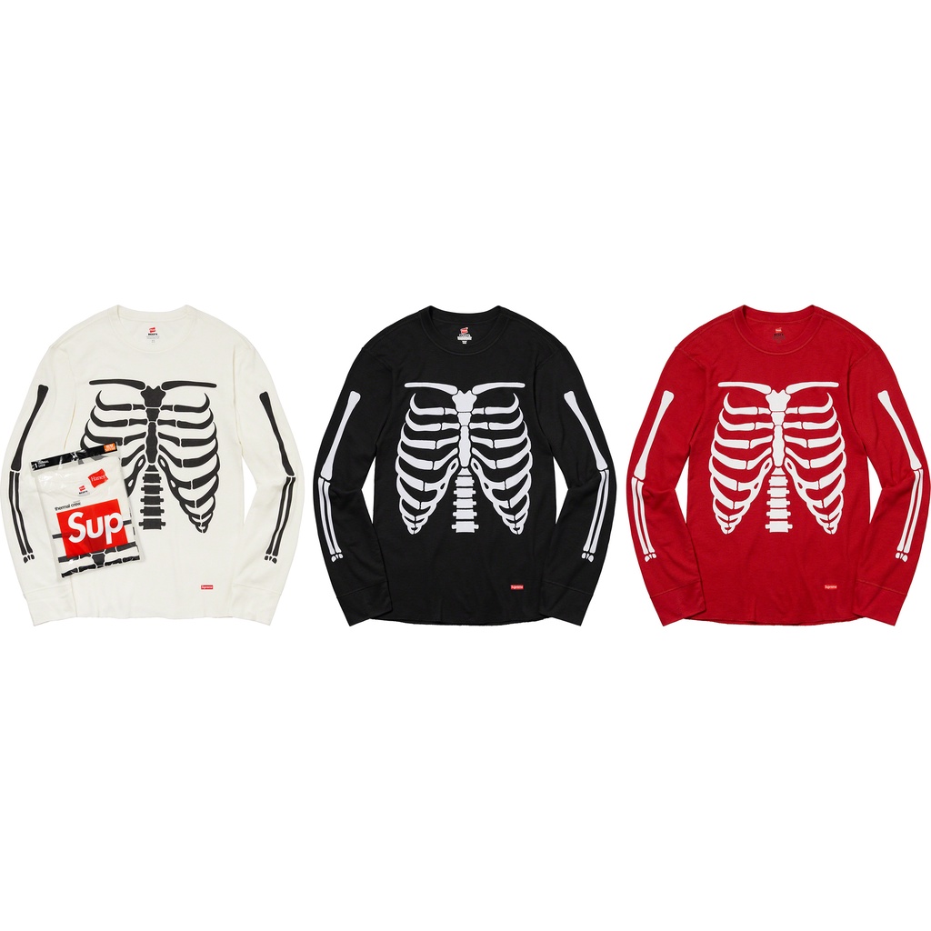 Supreme X Hanes 2021 F/W 秋冬Bones Thermal Crew (1 Pack) 骨頭內衣