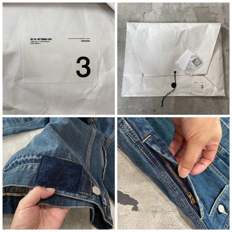 全配visvim 101 JACKET DAMAGED JKT DMGD-1003 牛仔外套sz:3 全配visvim 101 JACKET DAMAGED JKT DMGD-1003 牛仔外套sz:3
