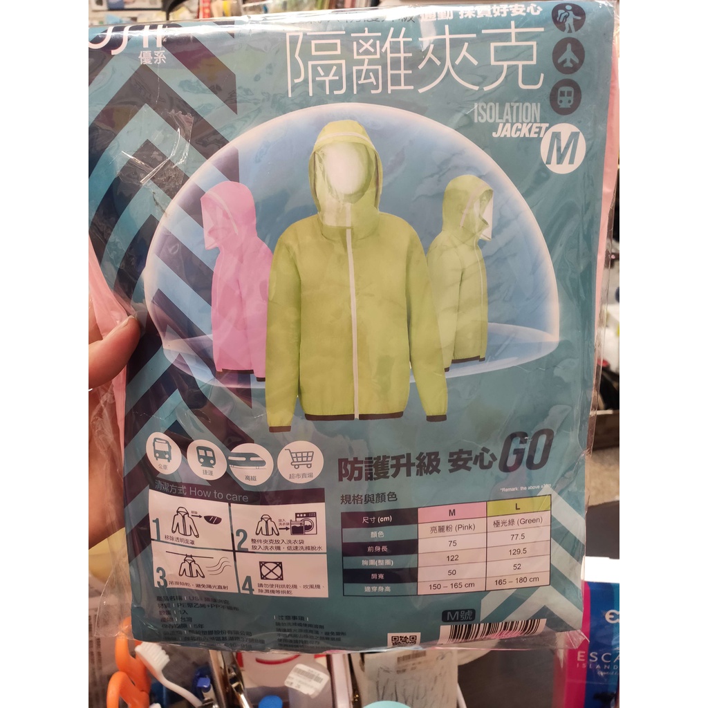再降價...在三樓~~~~211*Usii優系】防護機能夾克 隔離夾克-粉紅-M | 蝦皮購物