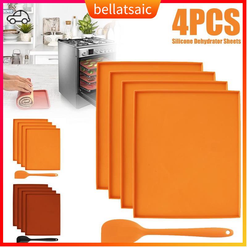  4 PCS Silicone Dehydrator mats with Edge Compatible