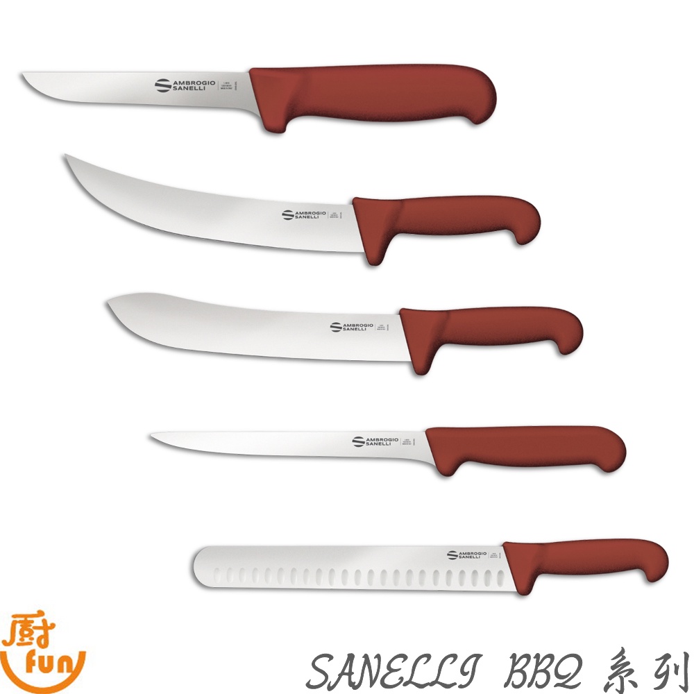SANELLI BBQ系列 烤肉刀 牛肉刀 薄片刀 三德刀 主廚刀 去骨刀 修邊刀 片魚刀 屠夫刀 切肉刀 | 蝦皮購物