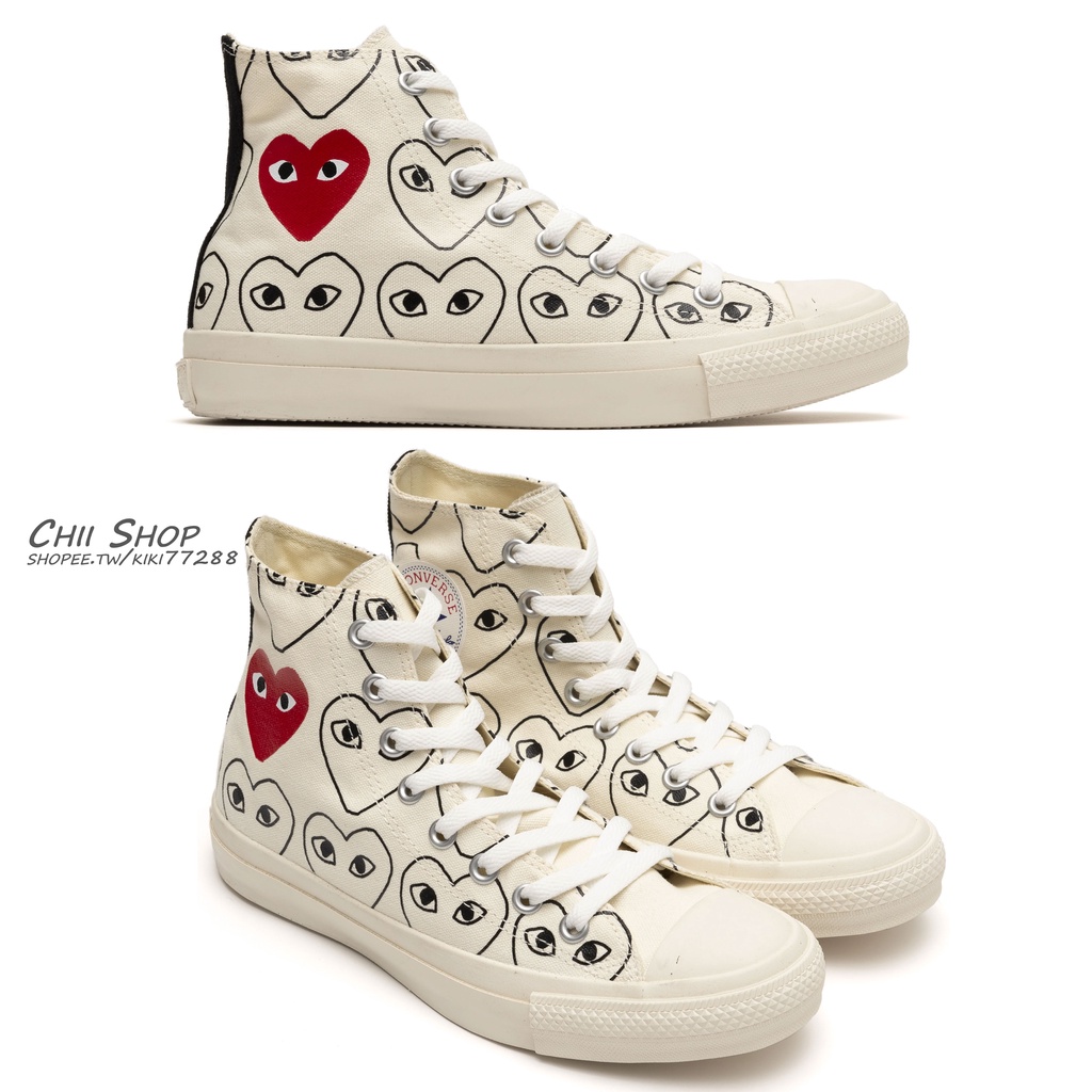 CHII】日本限定Converse × PLAY Comme des Garçons 川久保玲滿版愛心高