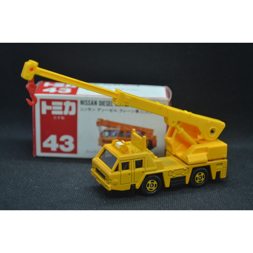 【T'Toyz】 Tomica No. 43 2 Nissan Diesel Truck 黃色 吊車 附膠盒 日本製 蝦皮購物