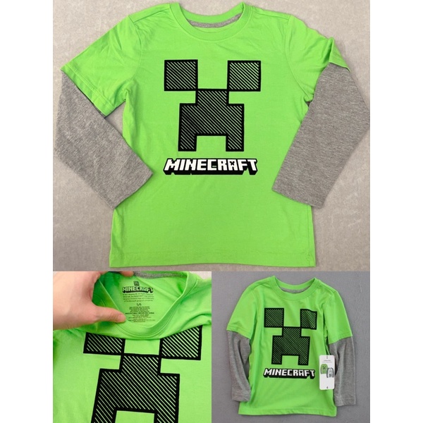 衣斯坦寶｜英國正版 當個創世神 Minecraft 長袖 上衣 長T 衣服 麥塊 史蒂夫 苦力怕 我的世界 | 蝦皮購物