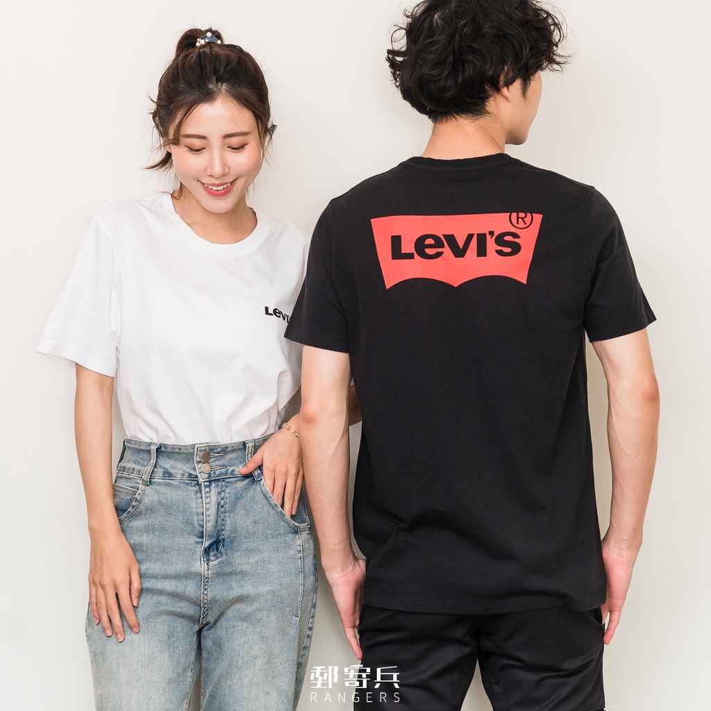 [郵寄兵] LEVIS 美線 男版 前小後大LOGO 短袖 短t T恤 短袖上衣 圓領 經典款 現貨 正品 美國代購 t