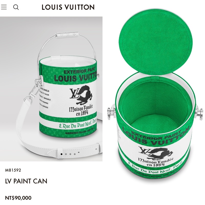 Replica Louis Vuitton LV Paint Can Bag In Green and White Canvas M81592