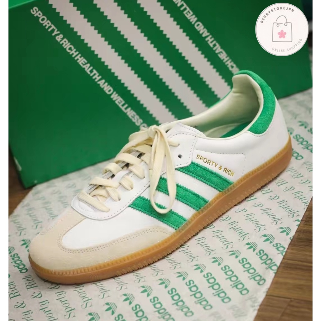 🇯🇵連線Sporty rich adidas originals Samba OG 白綠板鞋男女同款