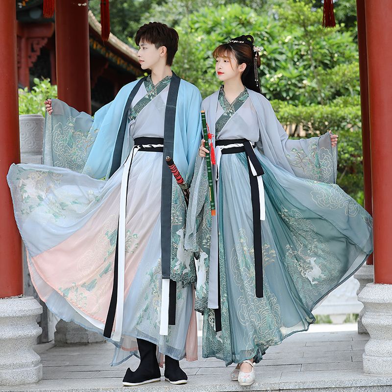 情侶漢服 男女漢服 齊腰漢服 漢服男 古著 學生角色扮演 俠女漢服大袖衫 晉制漢服 女原創學生男女情侶魏晉風 交領齊腰襦 | 蝦皮購物