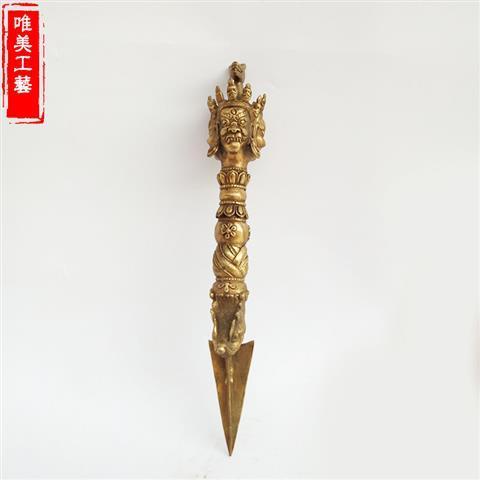 純銅法器馬頭明王普巴金剛杵降魔杵臧佛修行用法器唯美|顔羽ag18