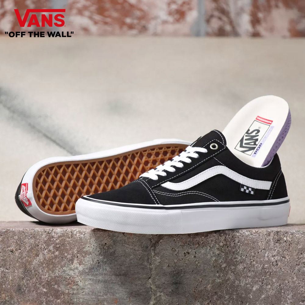 US5.5（23.5cm）Vans Skate Old Skool 男女款黑白色專業滑板鞋| 蝦皮購物