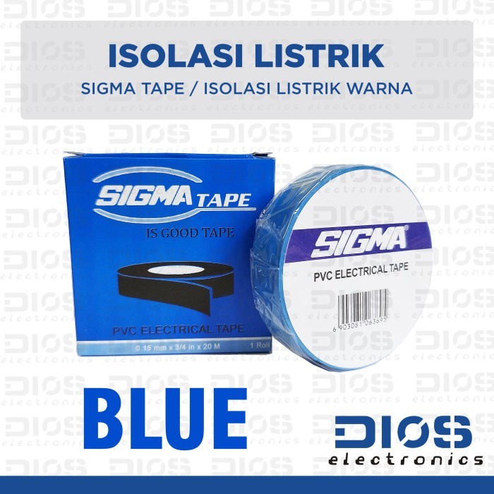 SIGMA 藍色 PVC 膠帶 0.15mm x 3/4 英寸 x 20M 電氣絕緣 | 蝦皮購物