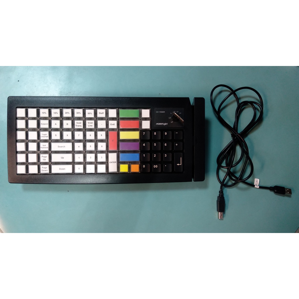 POSIFLEX KB-6600U-B 可程式化鍵盤(可客製化) USB介面 (中古二手/KB6600) | 蝦皮購物
