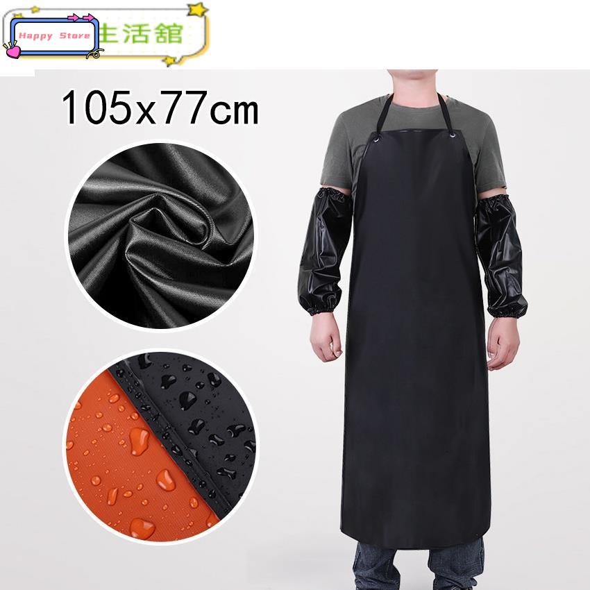 2-Pack Black Waterproof Chef Aprons With Pockets - Unisex Kitchen Catering Apron