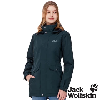 【Jack wolfskin 飛狼】女 修身防風防潑水保暖外套 (蓄熱鋪棉) 衝鋒衣『青藍』