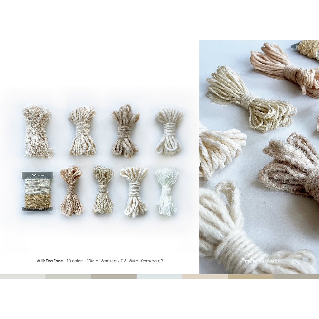 Picture of AWAY studio - Art Weaving Yarns package Milk Tea Tone | 蝦皮購物