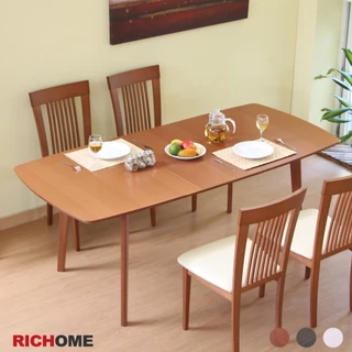 RICHOME 福利品 TA-315 可延伸實木餐桌  餐桌  桌子  飯桌 餐廳 聚餐  可延伸餐桌