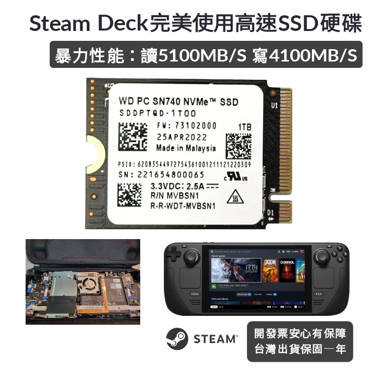 に初値下げ！ 新品WD SN740 NVMe 1TB SSD 2230 steamdeck