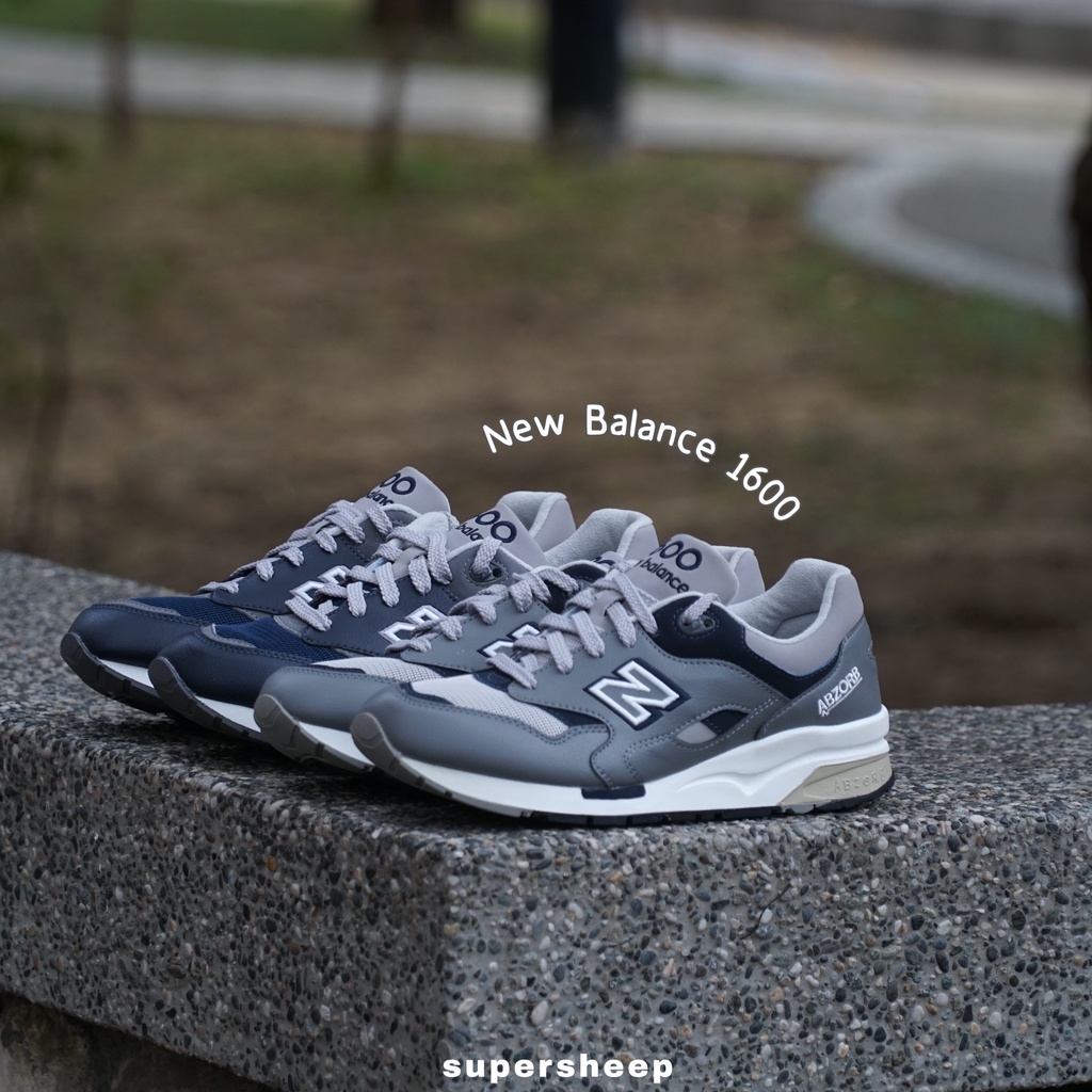 New Balance 1600 皮革復古男女款D楦頭藍色CM1600LV 灰色CM1600LG