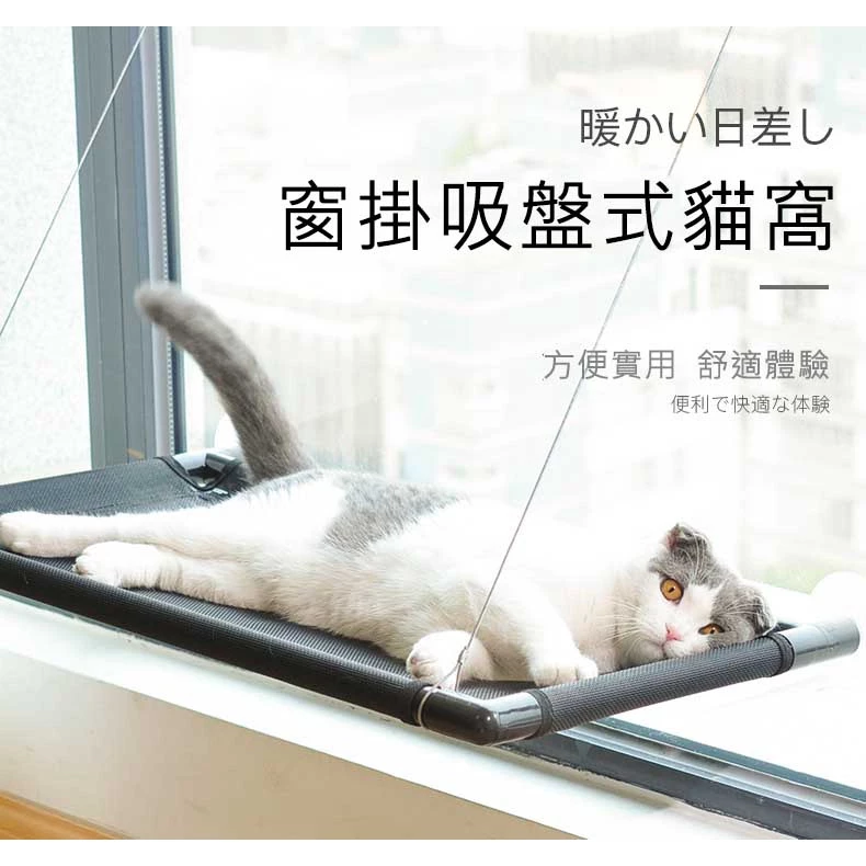 貓吊床推薦 貓咪吊床吸盤式 寵物吊床 貓咪用品 吸盤式貓吊床 窗邊吊床 超牢固貓吊床