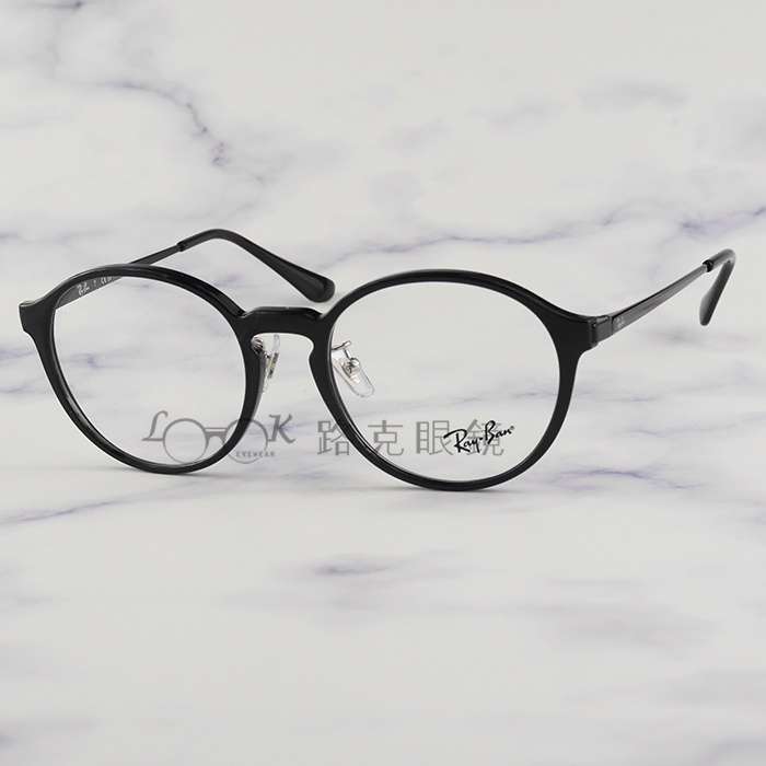 【LOOK路克眼鏡】 Ray Ban 雷朋 光學眼鏡 圓框 黑色 金屬鏡腳 RB7178D 5725 | 蝦皮購物
