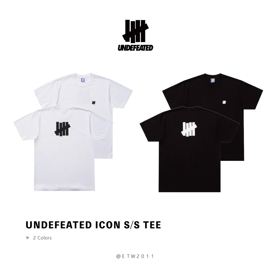 ☆ETW☆【台中店】UNDEFEATED ICON S/S TEE 黑色白色柵欄LOGO 短T 短袖