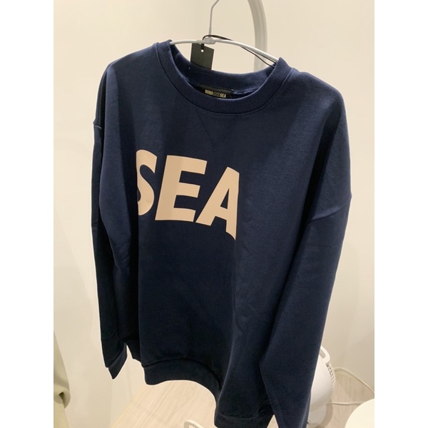 日本現貨】WIND AND SEA 22FW抽籤限定LOGO衛衣大學TSHIRT 海軍藍XL