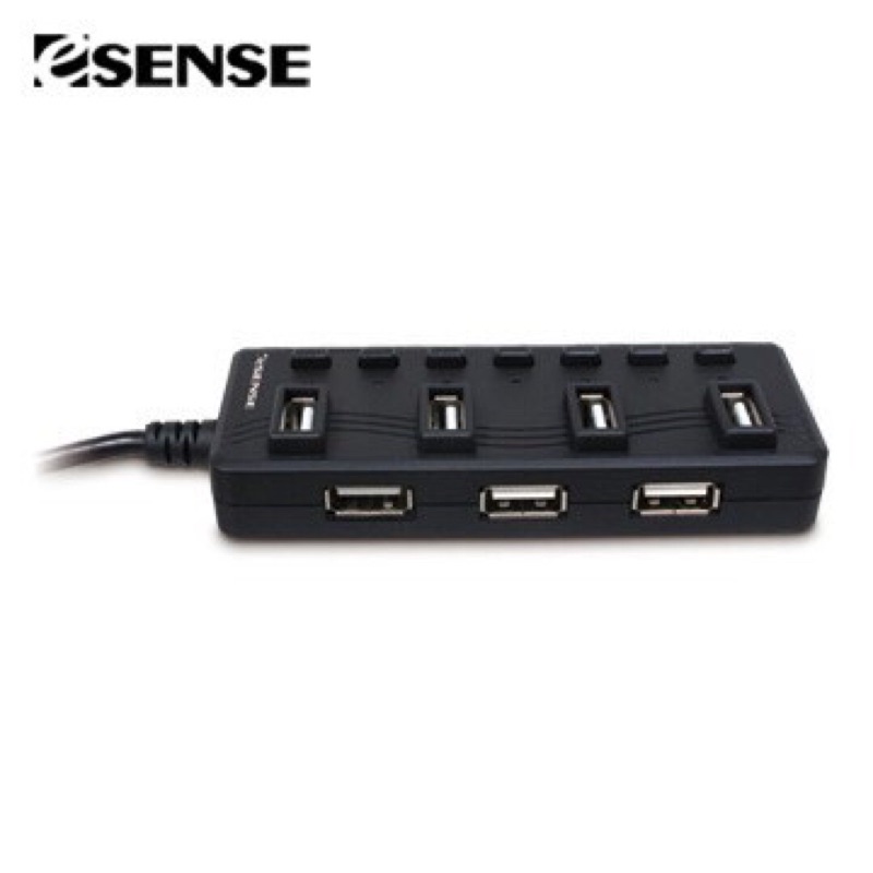 Esense 擴充戰士升級版7-port USB 2.0 HUB-含2A變壓器-（無保固） | 蝦皮購物
