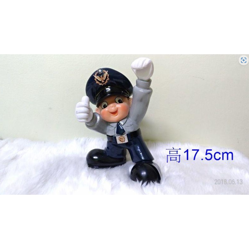 (收藏) 二手 懷舊 警察公仔 高:17.5cm ★多處有明顯瑕疵 / 材質:似陶瓷 | 蝦皮購物