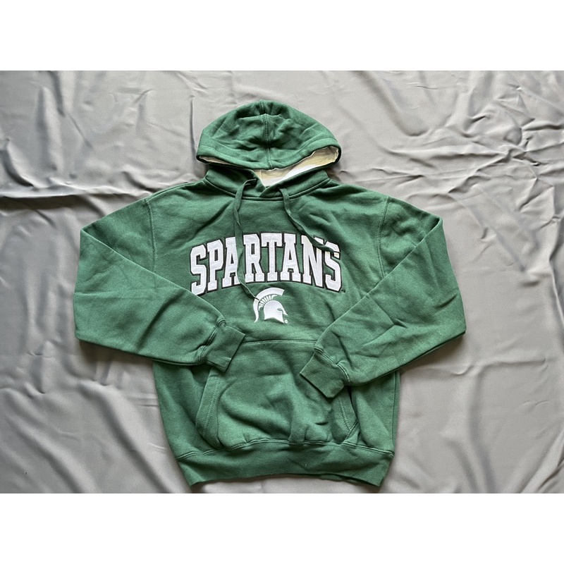 NCAA Michigan State Spartans Women's Cozy Fleece Cardigan - Heather Grey, Large, Officially Licensed