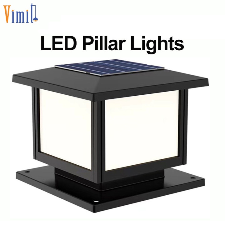 【包郵】Vimite Led柱燈戶外防水太陽能燈花園柱柱燈適用於圍欄暖白 | 蝦皮購物