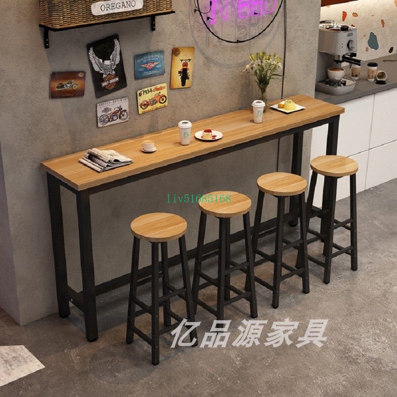 吧台桌 家用簡易 靠牆邊 窄桌子 長條桌 吧台桌椅組合 商用高腳桌 小吧台 桌子 小桌子 宅桌 | 蝦皮購物