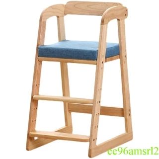 兒童餐椅 木質升降椅嬰兒家用加大寶寶成長椅 簡約高腳凳實木吃飯椅
