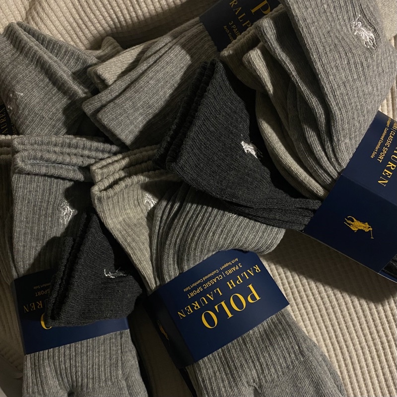 𝚖𝚘𝚘𝚗𝚕𝚒𝚝🇬🇧｜現貨🔥Polo Ralph Lauren小腿襪 經典灰/奶茶色/抹茶色 | 蝦皮購物